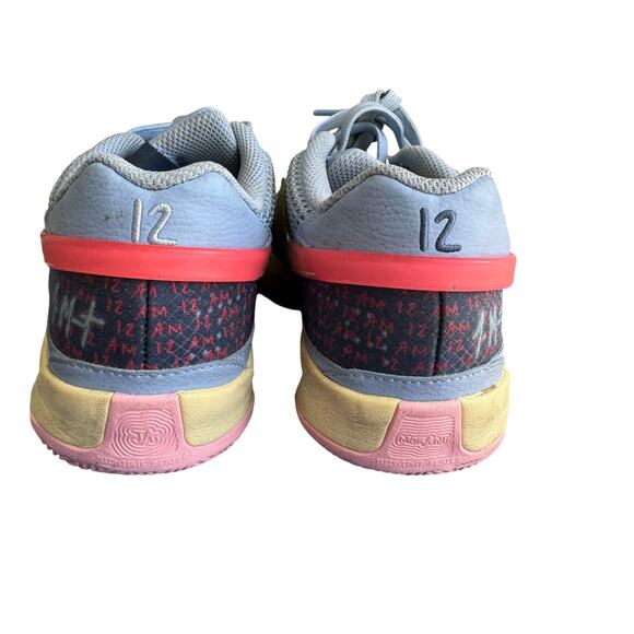 Nike Ja 1 'Day One' Low Top Sneaker Cobalt Bliss/Hot Punch/Soft Pink Size 6Y - Picture 5 of 11